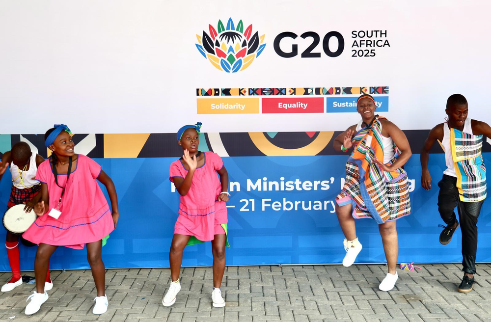Traditional dancers perform at opening of G20 in Johannesburg, South Africa