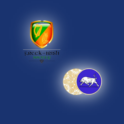 Logos for the Greek-Irish Society and the Irish Institute of Hellenic Studies