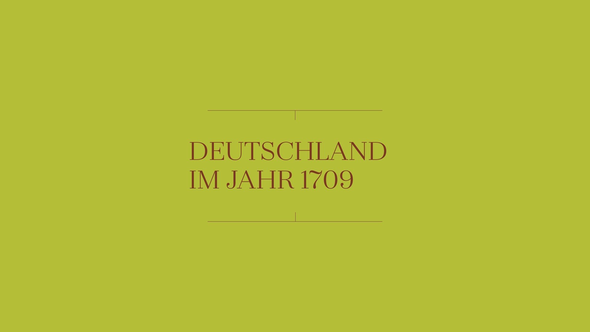 Grafik mit der Aufschrift „Deutschland im Jahr 1709“