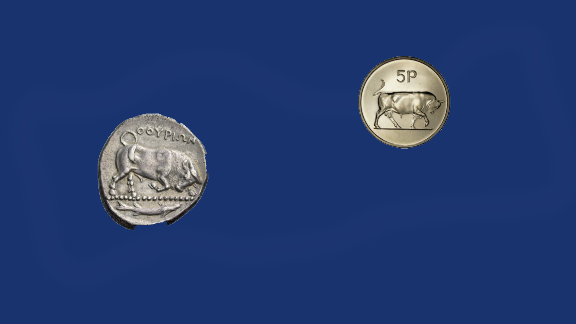 Images of two coins