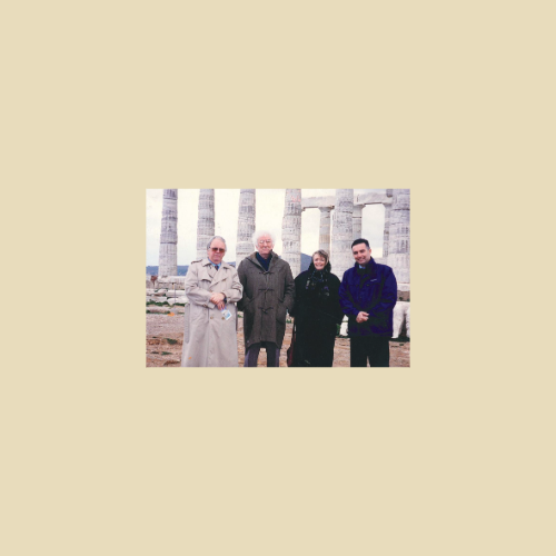 Seamus Heaney at the Temple of Poseidon on Cape Sounion, Greece, 1996