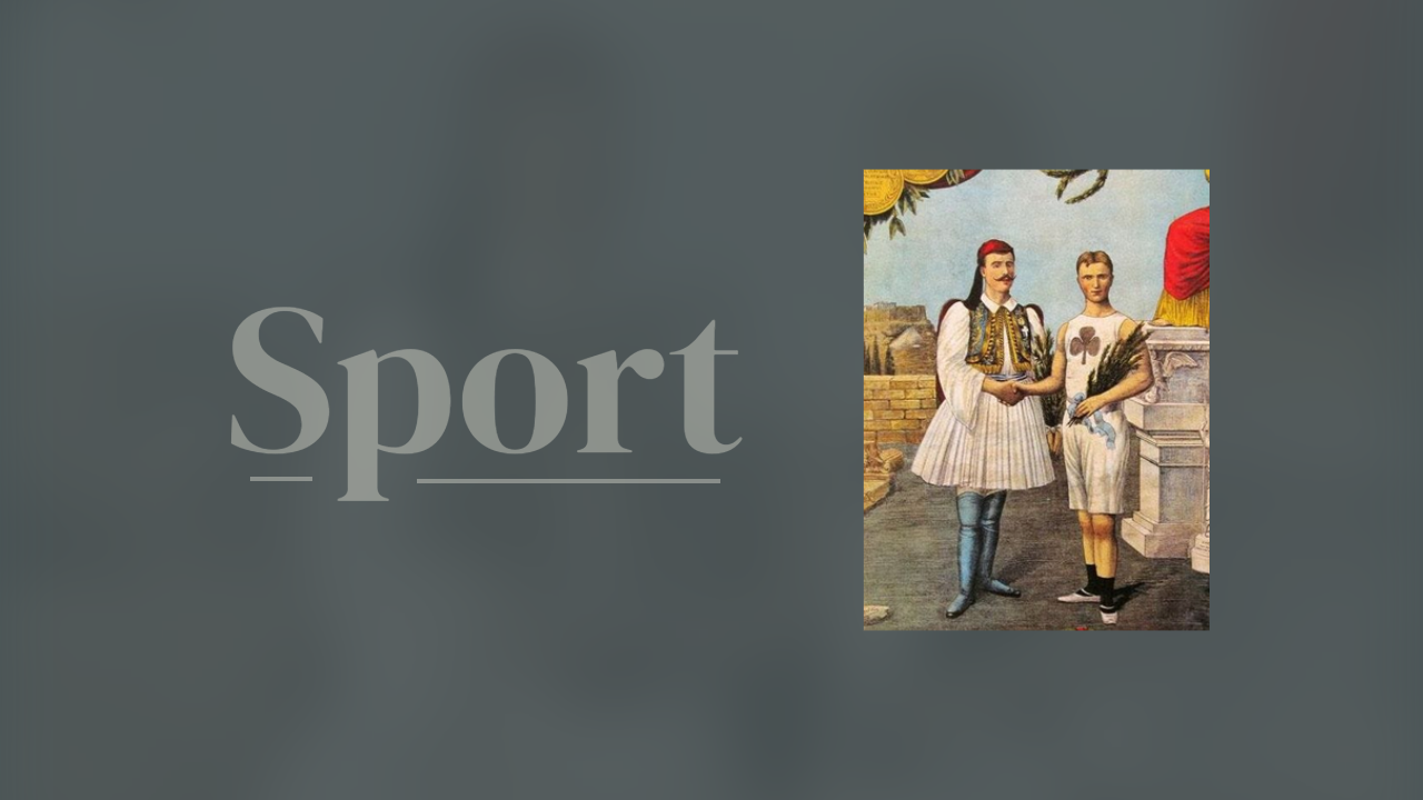 Image with text reading 'Sport' and an image of Panathinaikos F.C.