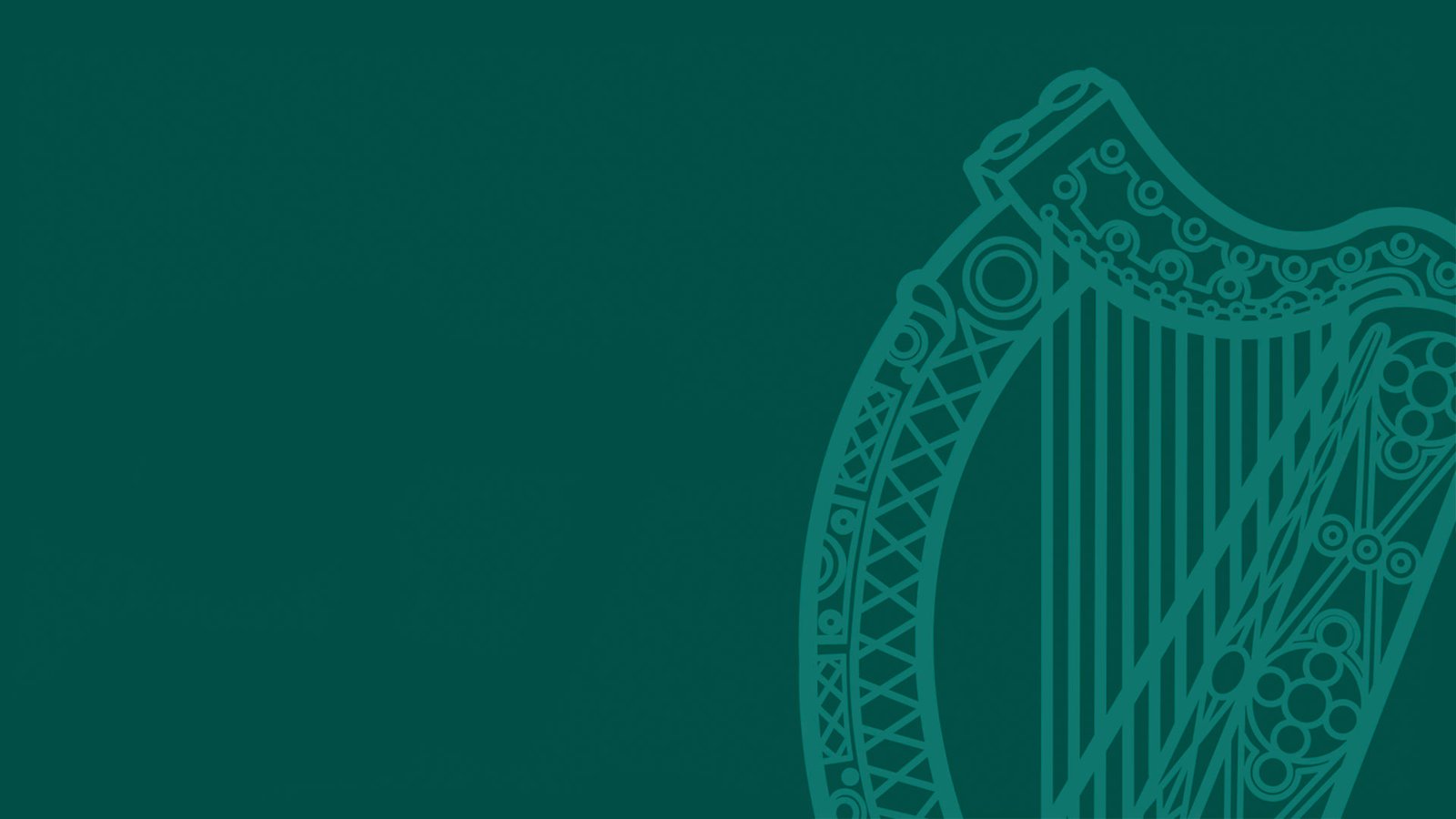 Outline of harp of green background
