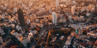 Aerial view of Nicosia, Cyprus