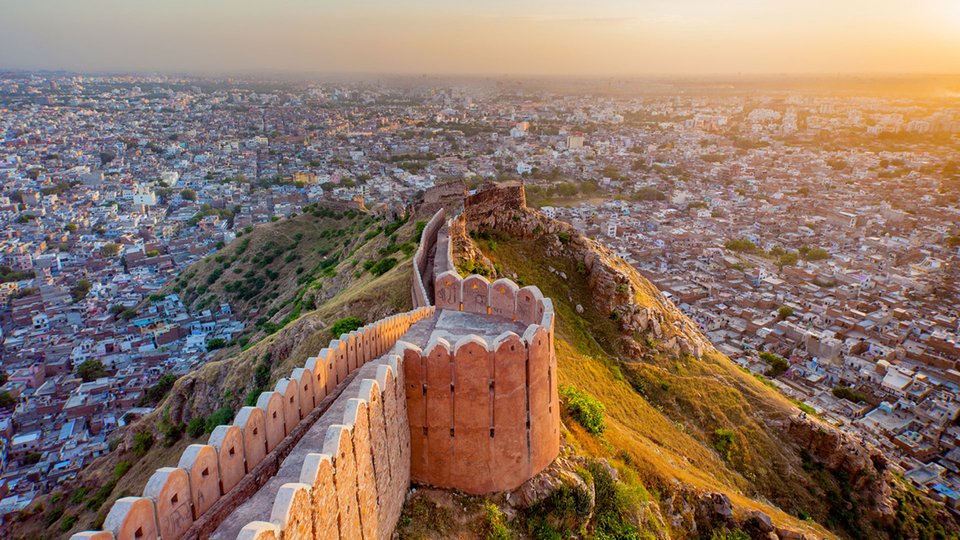 View from above of Nahargarh Fort