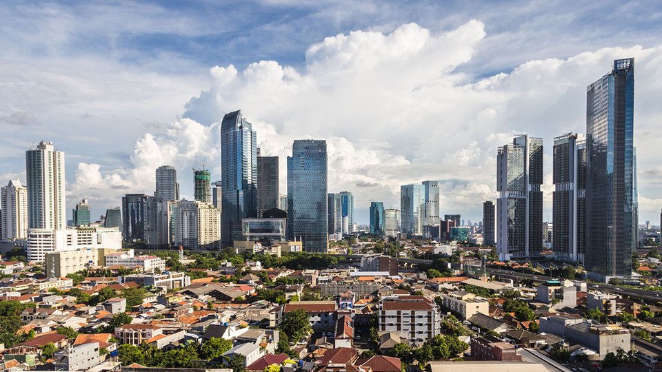 Skyline view of Jakarta