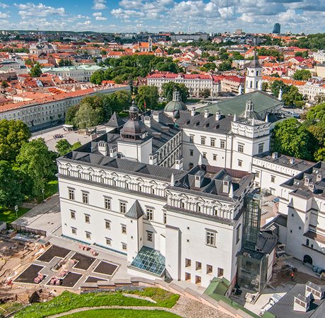 View of Vilnius skyline on a sunny day.