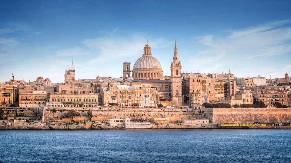 View of Valetta's old town.