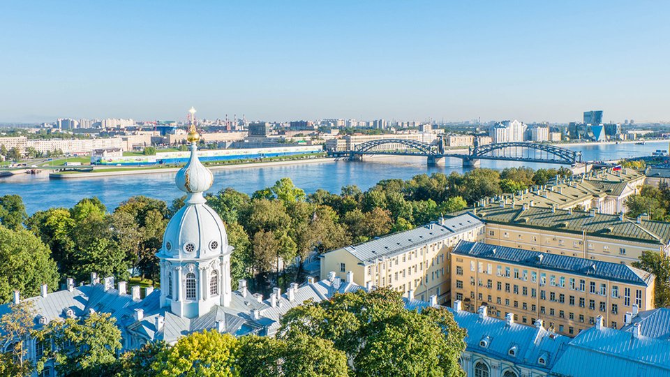 View of Moscow's skyline on a sunny day.