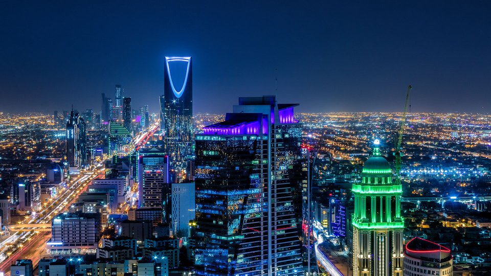 Image of Saudi Arabia at night