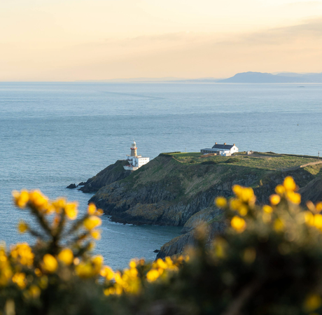 View out to sea of Howth Head