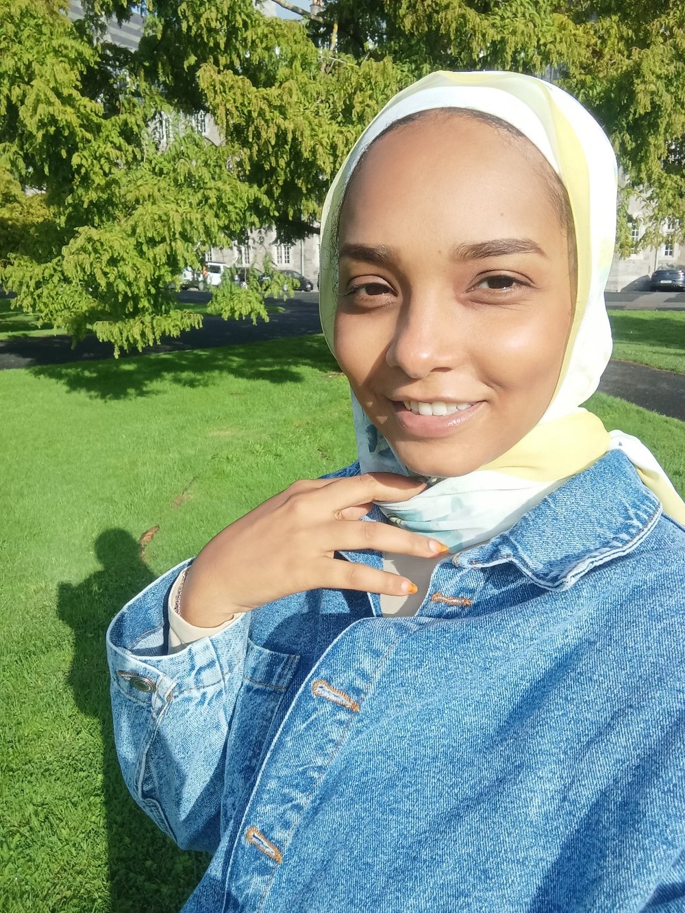 Khawla at the university grounds