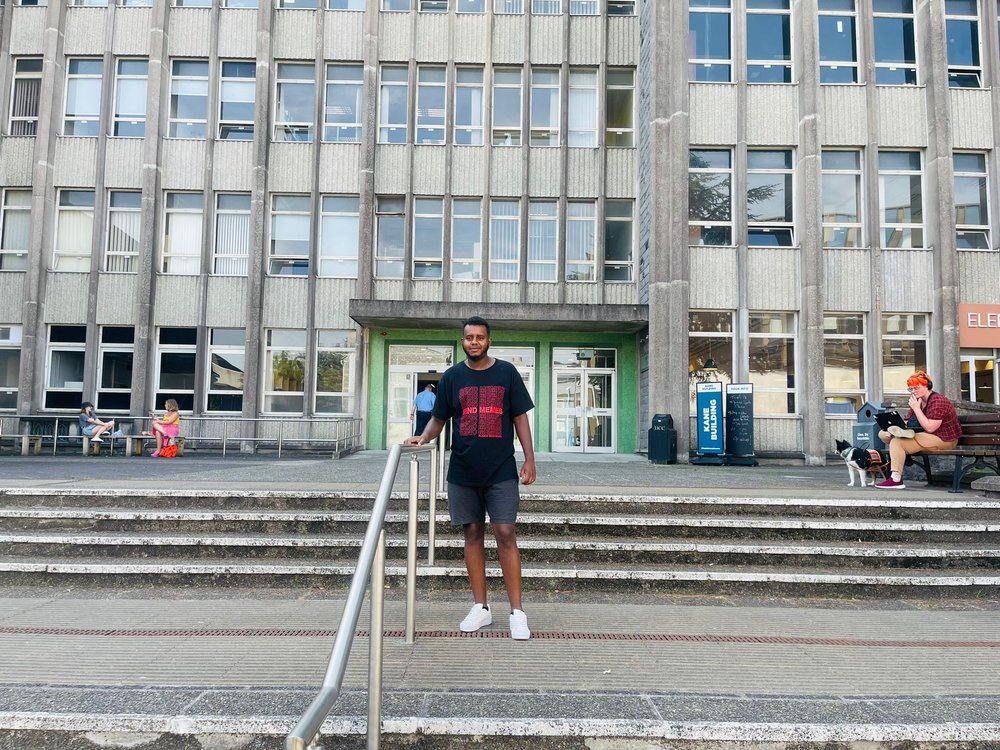 Semere outside the University of Cork