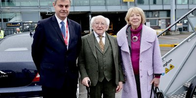 President Higgins travels to Manchester