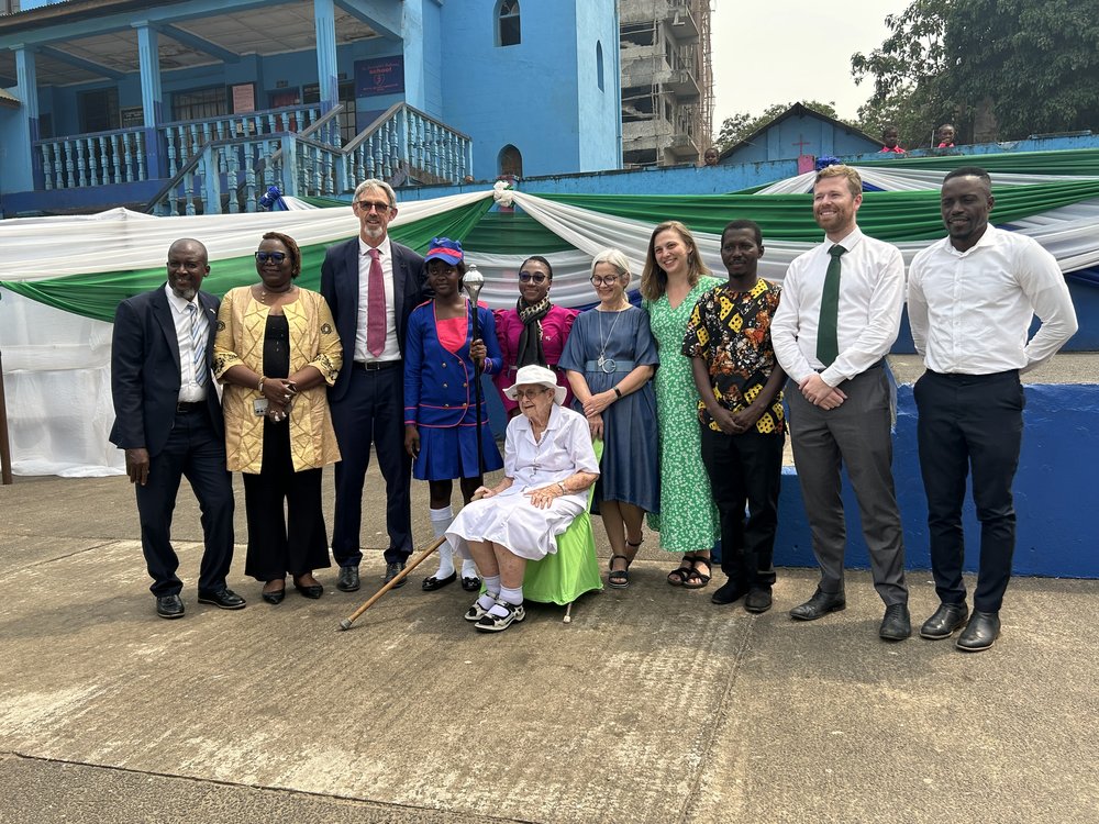 Sr Teresa Mckeon amongst her family and colleagues upon receiving her PDSA