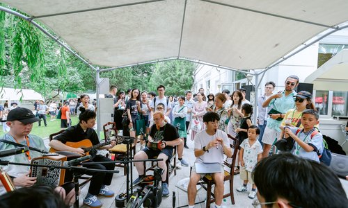 Traditional Irish Musicians playing music at the Embassy of Ireland