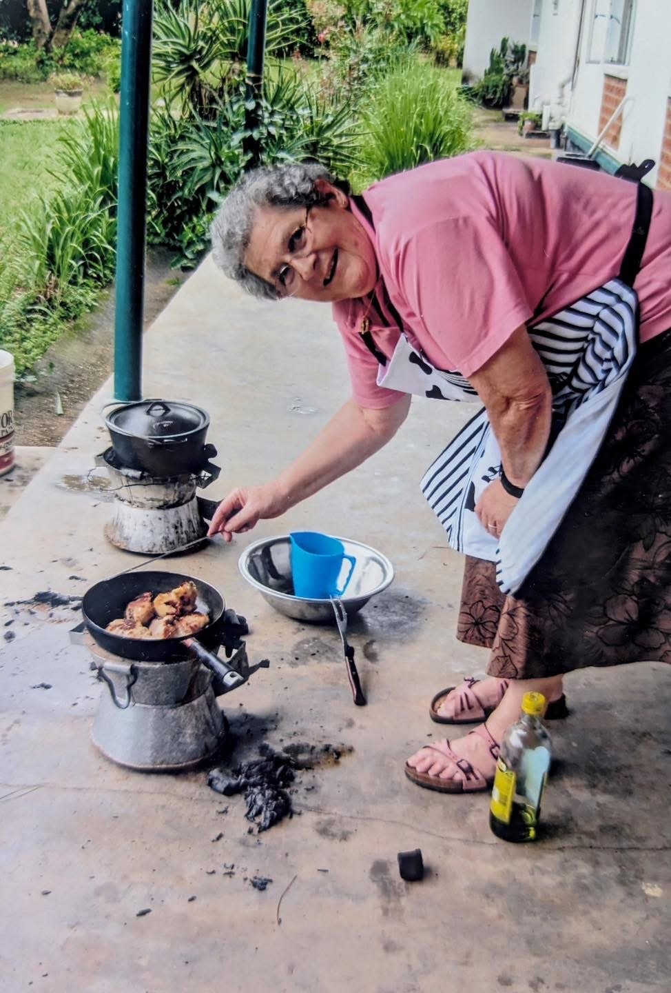 Sr. Mary Lucey cooking