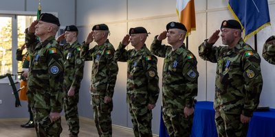 Honouring Irish Peacekeepers in Pristina - St Patrick's Day Medal Ceremony