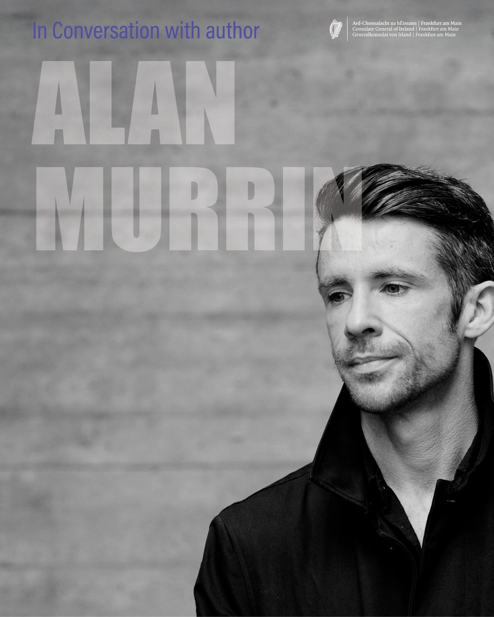Promotional graphic featuring Alan Murrin