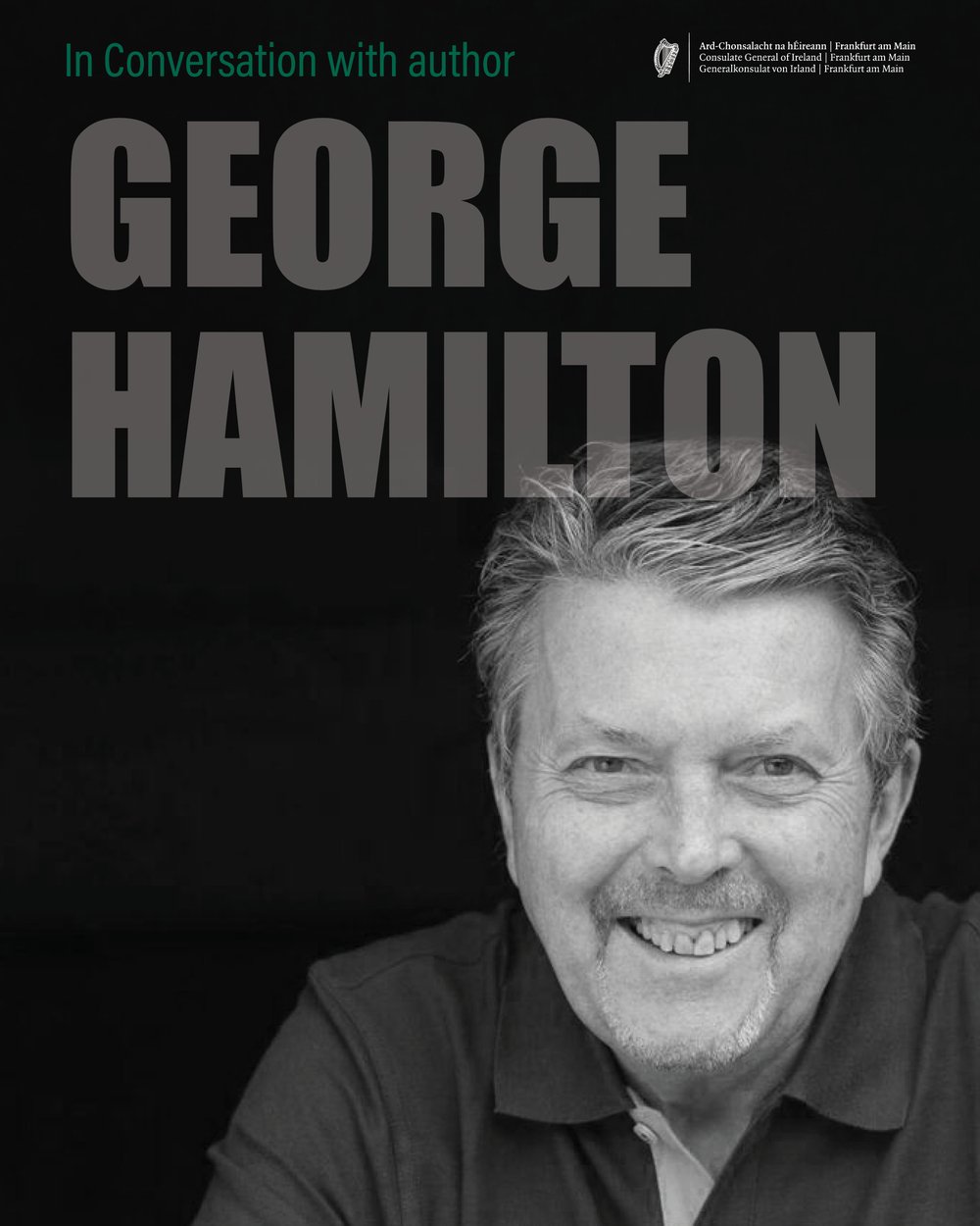 Promotional graphic featuring George Hamilton