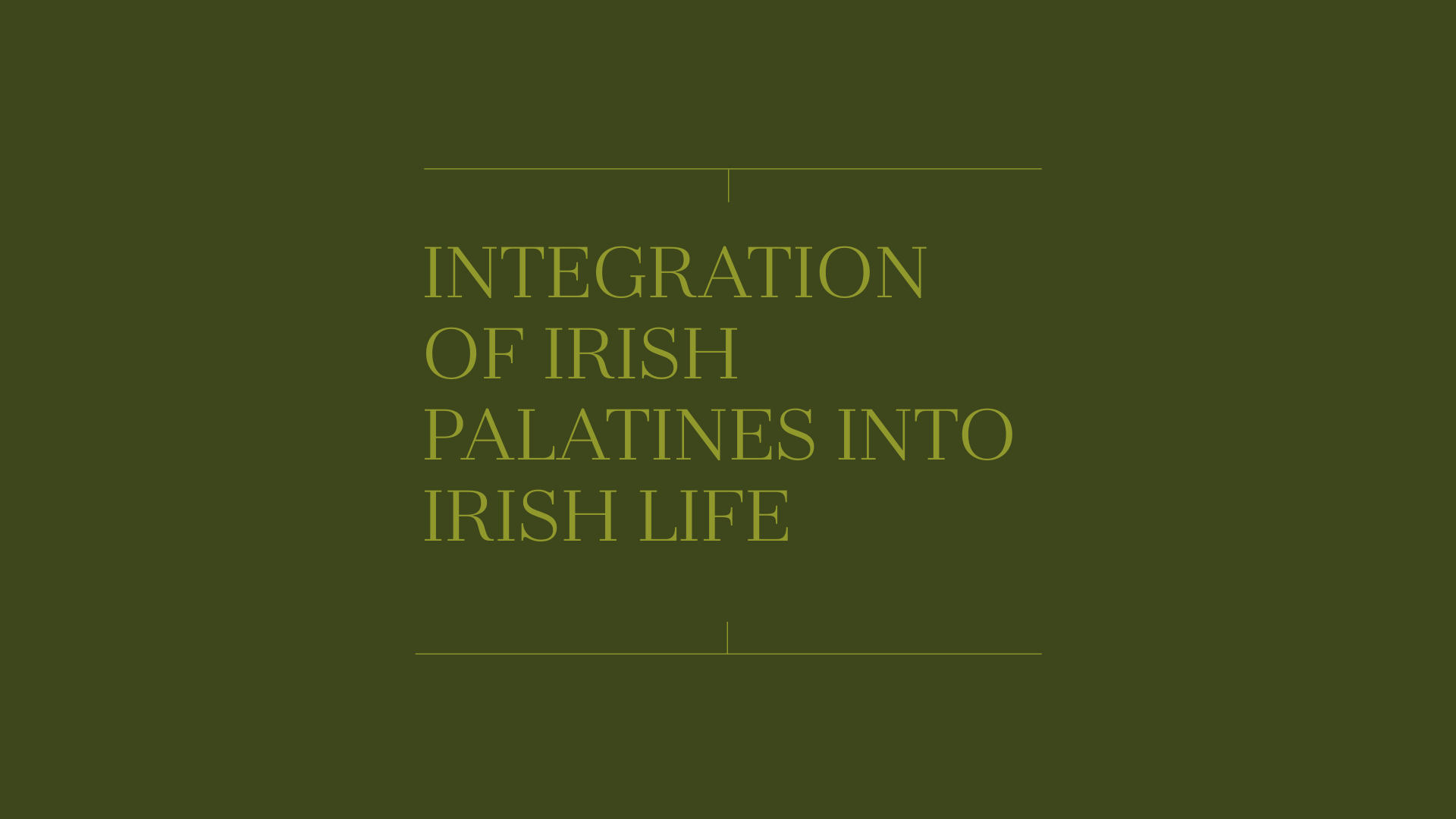 Graphic reading: Integration of Irish Palatines into Irish life