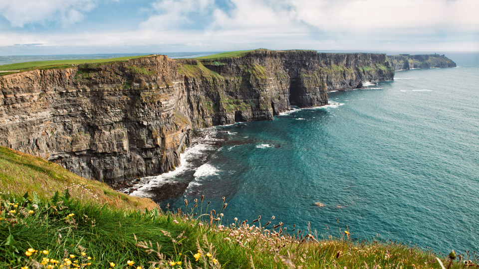 Aerial view of the Cliffs of Moher