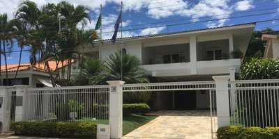 Exterior of the Embassy building in Brasilia.
