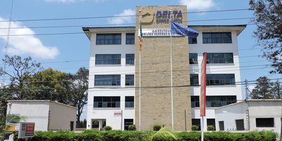 View of the exterior of the Embassy building.