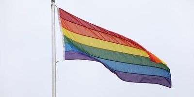 A rainbow flag
