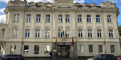 View of the exterior of the Embassy building in Vilnius.
