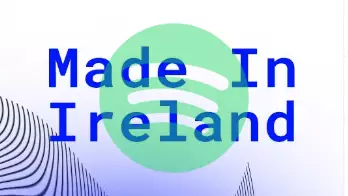 Made in Ireland graphic with Spotify logo