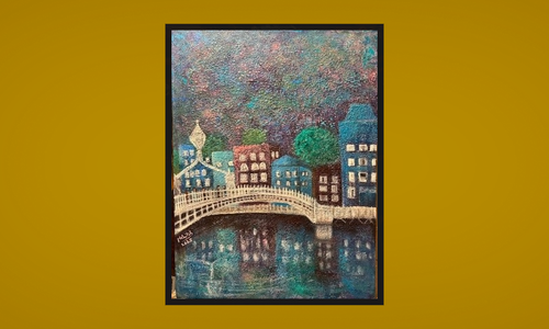 picture of a paint of hapenny bridge