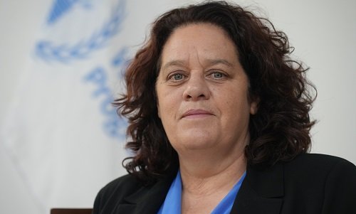 Mary-Ellen McGroarty in front of a white background