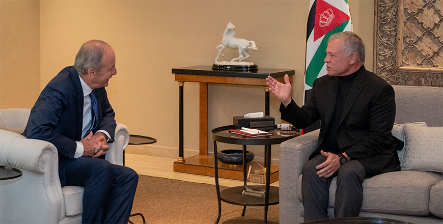 His Majesty King Abdullah met with the Tánaiste at Bayt Al Urdun Palace