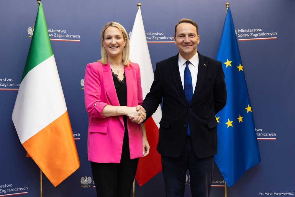 Minister McEntee meets Poland's DPM and Foreign Minister Sikorski