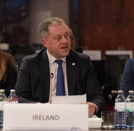 Minister Peter Burke speaking at OSCE