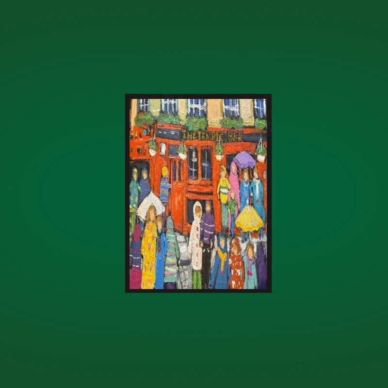 Expressive artwork of temple bar
