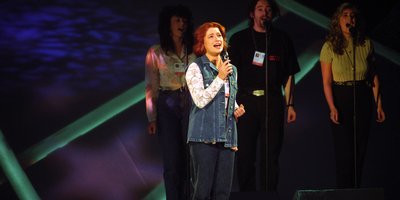 Niamh Kavanagh at Eurovision rehearsals in Millstreet in Cork in 1993.
