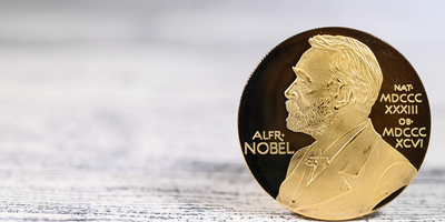 A picture of the Nobel Peace Prize medal