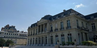 Exterior shot of the OECD buildings.