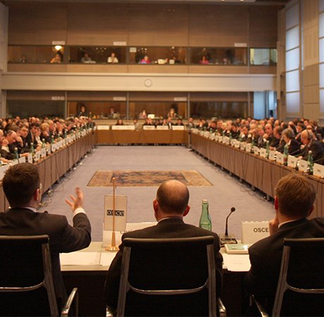 A meeting of the Permanent Council of the OSCE.