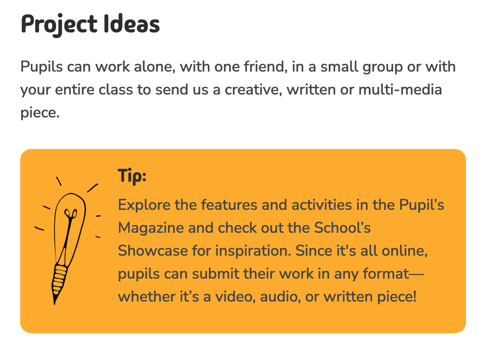 Project ideas graphic