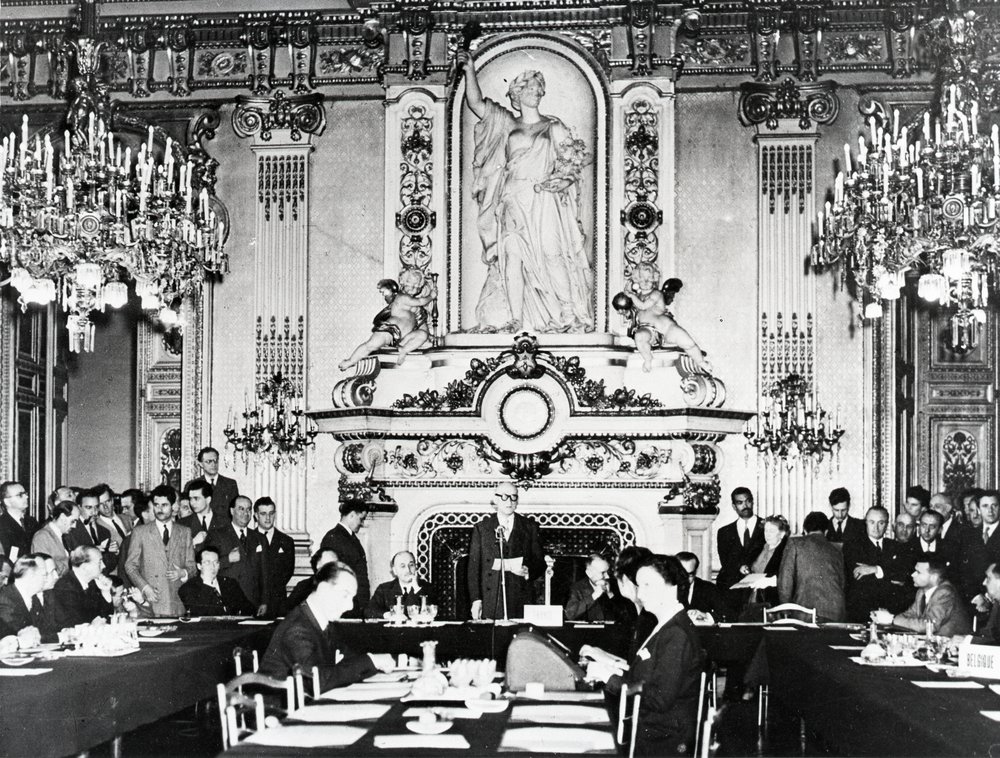 Robert Schuman proposing of the European Coal and Steel Community