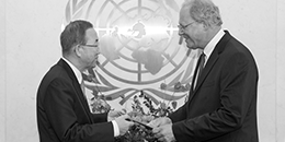 Ambassador David Donoghue with UN Secretary-General Ban ki-Moon