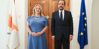 Ambassador Hamilton with President Christodoulides