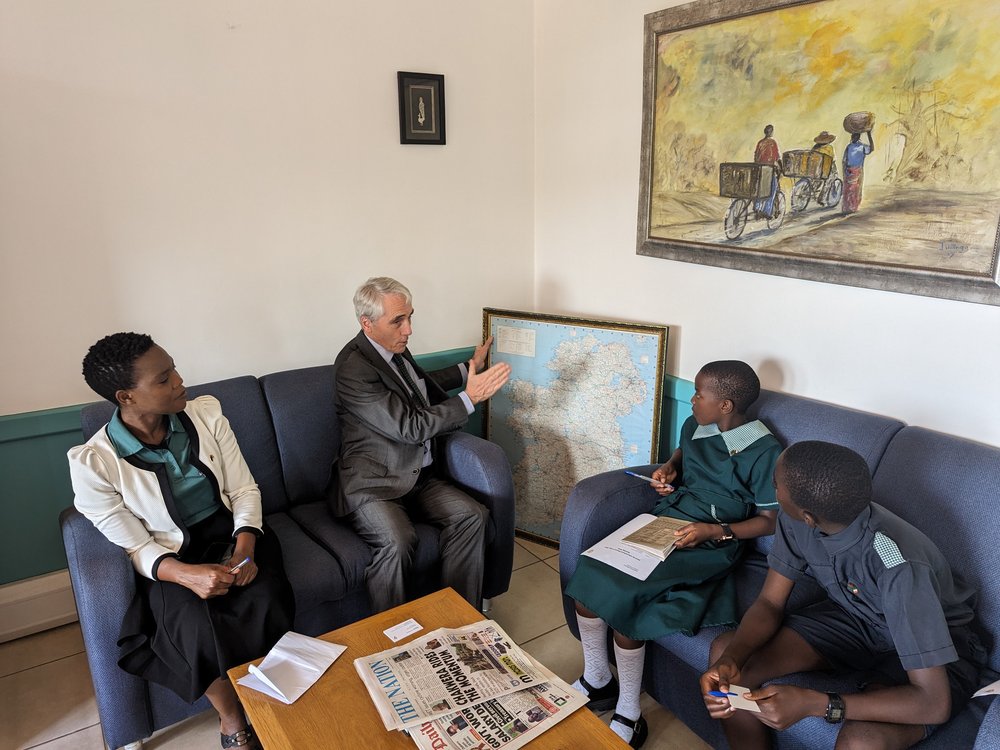 Our Diplomats for the Day meet with Ambassador O'Grady