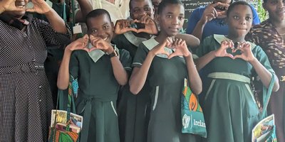 Students and teachers from Chambu Primary School, along with our very own Kate Brady, celebrating International Women's Day