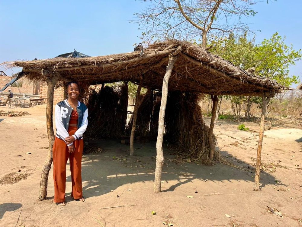 Peggy at former Pendeni classrooms