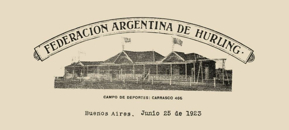 Old sign for The Hurling Club in Buenos Aires in 1922