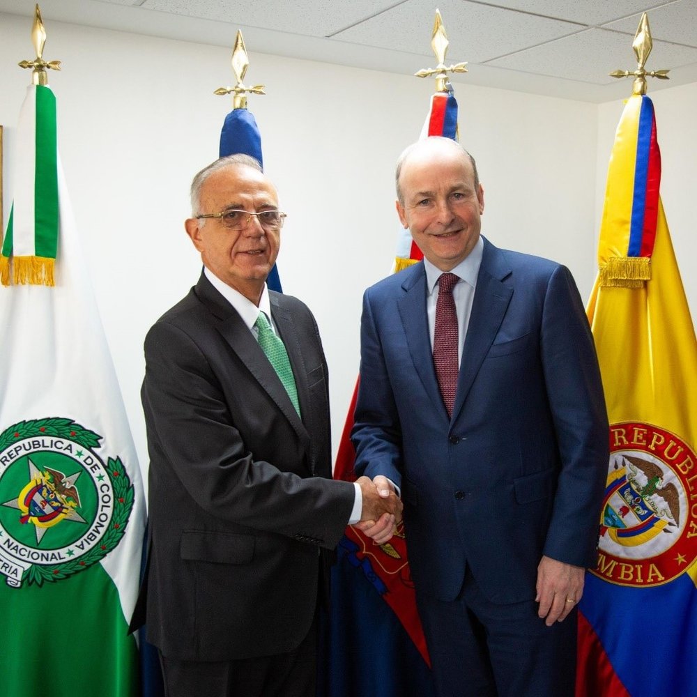 Tánaiste meets with Colombian Minister for Defence Iván Velásquez.